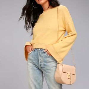 Louis Golden Yellow Cropped Sweater